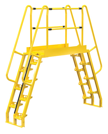 Alternating 8 Step Cross-Over Ladder w/ 68 Degree Step Angle & 56